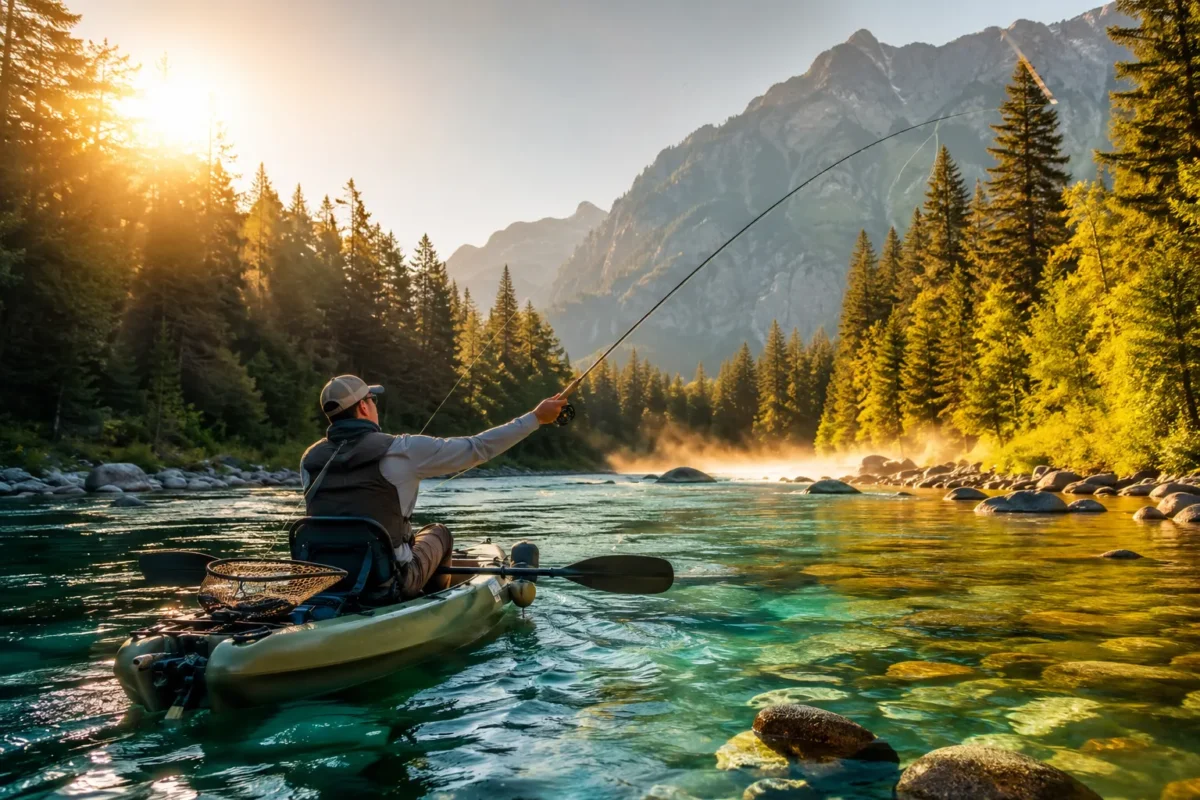 Kayak Trout Fishing on Rivers