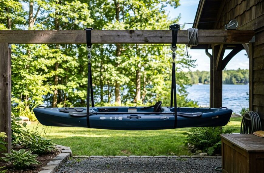 kayak hoists for easy storage
