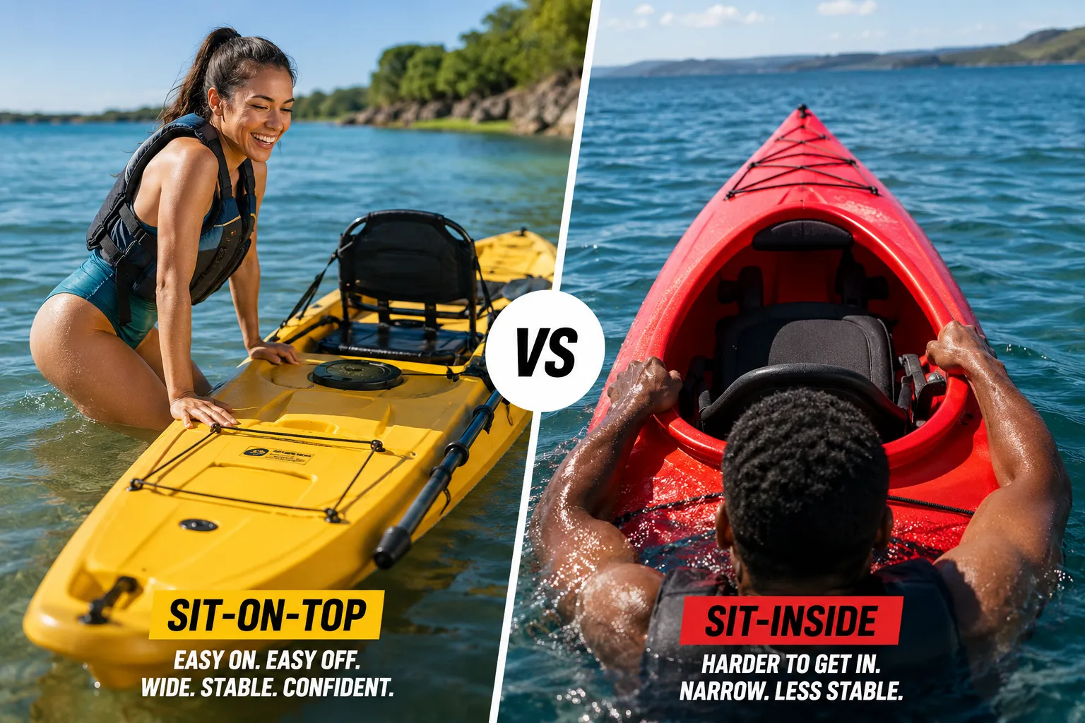 Sit-On-Top vs Sit-Inside Kayak: Which Is Easier to Re-Enter After Falling?