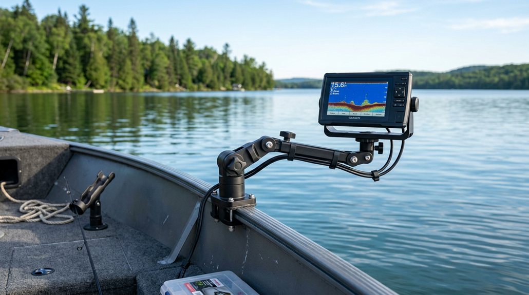 top fish finder mount arms