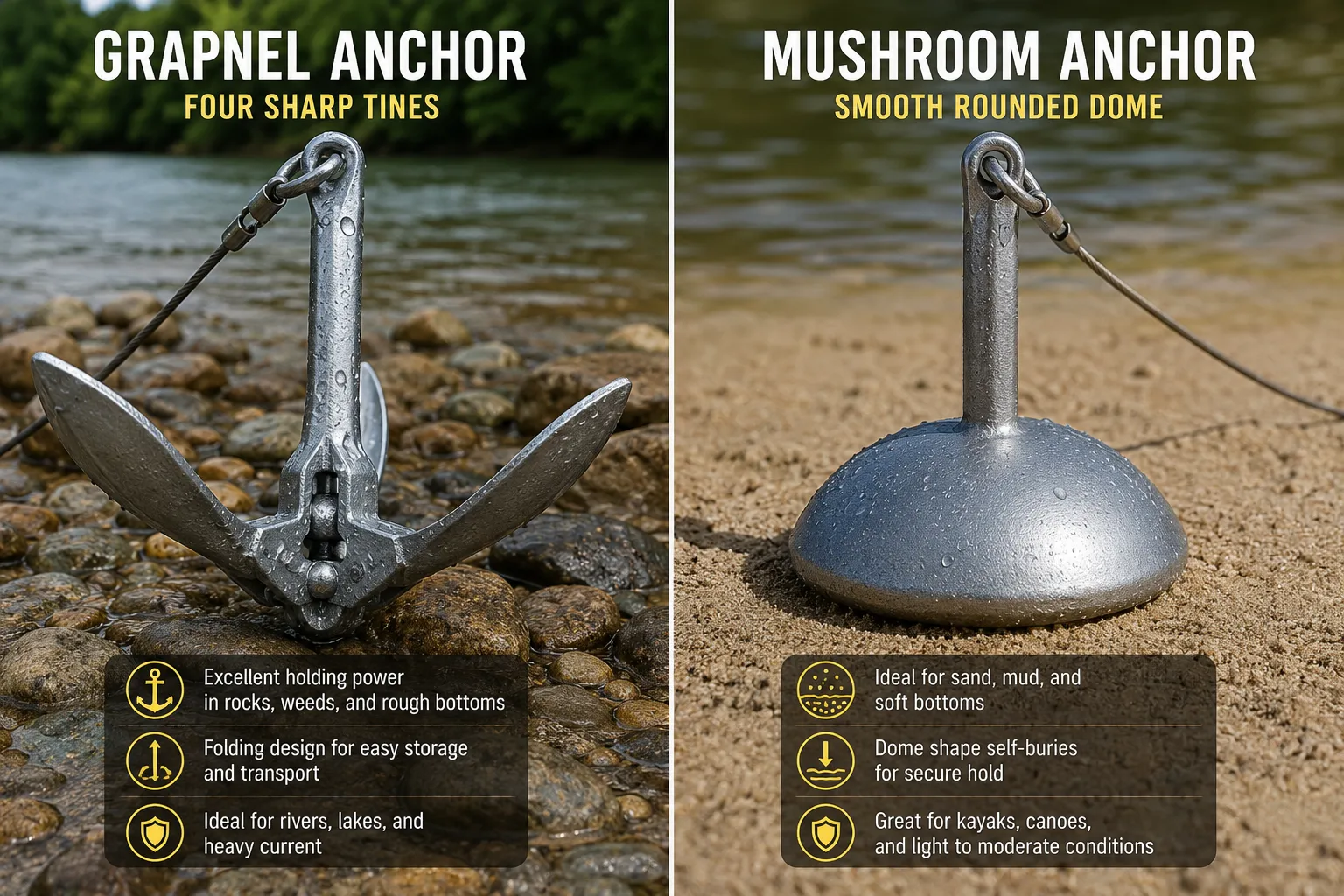 What Is the Best Anchor Type for Kayak Fishing in Rivers